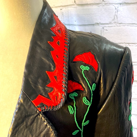 Renegade Ren Ellis Vintage Black Leather Jacket SZ 8 - Picture 3 of 11